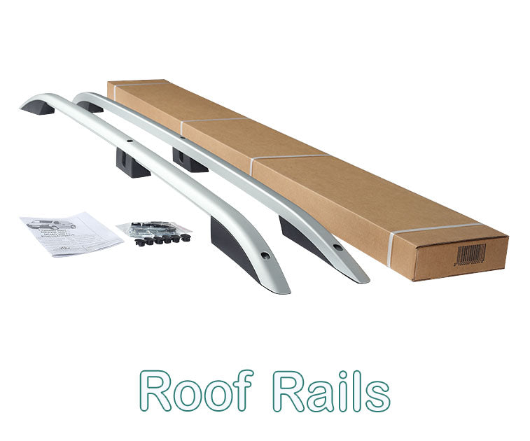 Ford Transit Connect Roof Rails Side LWB fix Point silver Color 2014-2023 Ford Transit Connect Roof Rails Side LWB fix Point silver Color 2014-2023